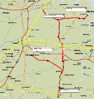 Map of the AJR Railway Network