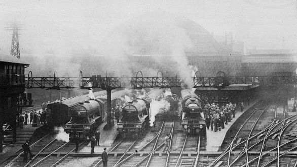 Gresley A1 and A3 Pacifics 'chomping at the bit' - a common morning scene during the 1920s and 1930s