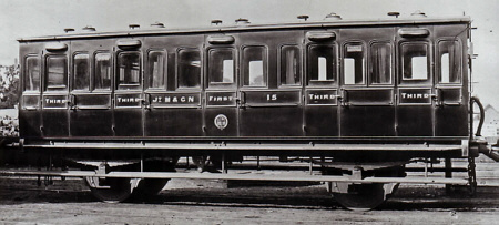 4 wheel 1st & 3rd composite coach indicating typical MGN markings