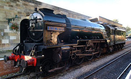 Peppercorn A2 No. 60532 'Blue Peter', at Pickering on the North Yorkshire Moors Railway (Geoff Byman FRPS)