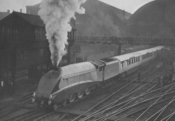 Gresley A4 Pacific No. 2509 'Silver Link', leaving Kings Cross