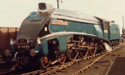 Preserved A4 No. 4498 'Sir Nigel Gresley' in the late 1960s at Philadelphia (A. Willis)