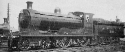 Saturated D32/1 No. 886 at Haymarket in 1924