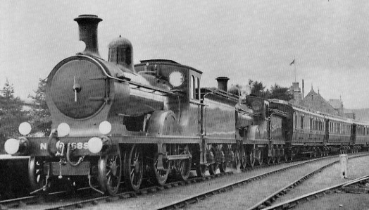 D40 No. 6850 Hatton Castle and No. 6846 Benachie with the Royal Train at Ballater in August 1928