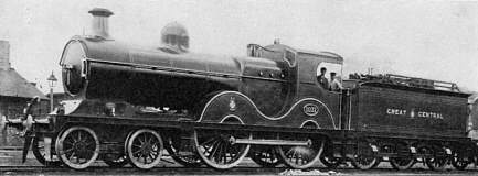 GCR Class D9 No. 1031 at York in about 1914, with saturated boiler