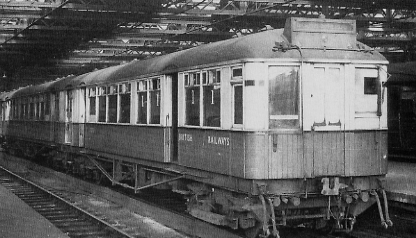 Refurbished 1920 stock at Newcastle in 1950