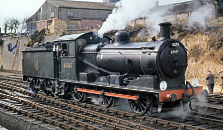 J17 BR No. 65567 at Swaffham, on the RCTS GE Commemorative Steam Tour, 31/3/62 (M.Morant)