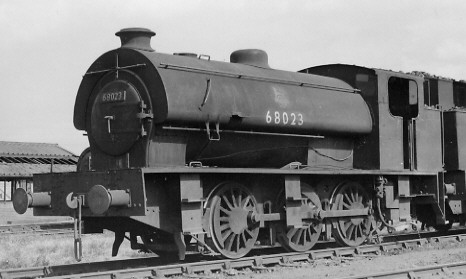 J94 No. 68023 at Newport in 1957 (PH.Groom)