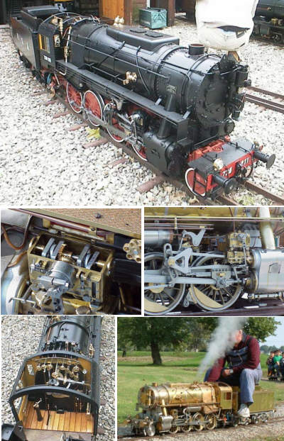 1/8th scale 7.25in gauge live steam S160, built by Mr Luciano Vigentini