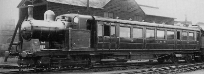 Kitson-built GNR Rail Motor No. 6 at Kings Cross shed in 1924