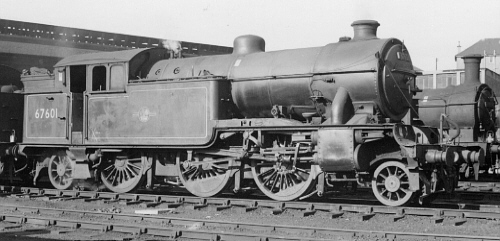 Gresley V1 No. 67601, Cowlairs banker at Eastfield in 1960 (PH Groom)