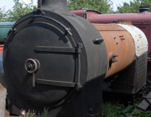 The boiler from the disassembled Y7 No. 1310 at the Middleton Railway