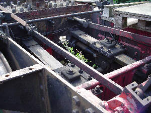 Motion detail on the disassembled Y7 No. 1310 at the Middleton Railway