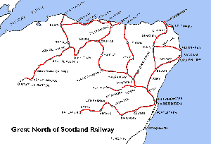 Map of the Great North of Scotland Railway