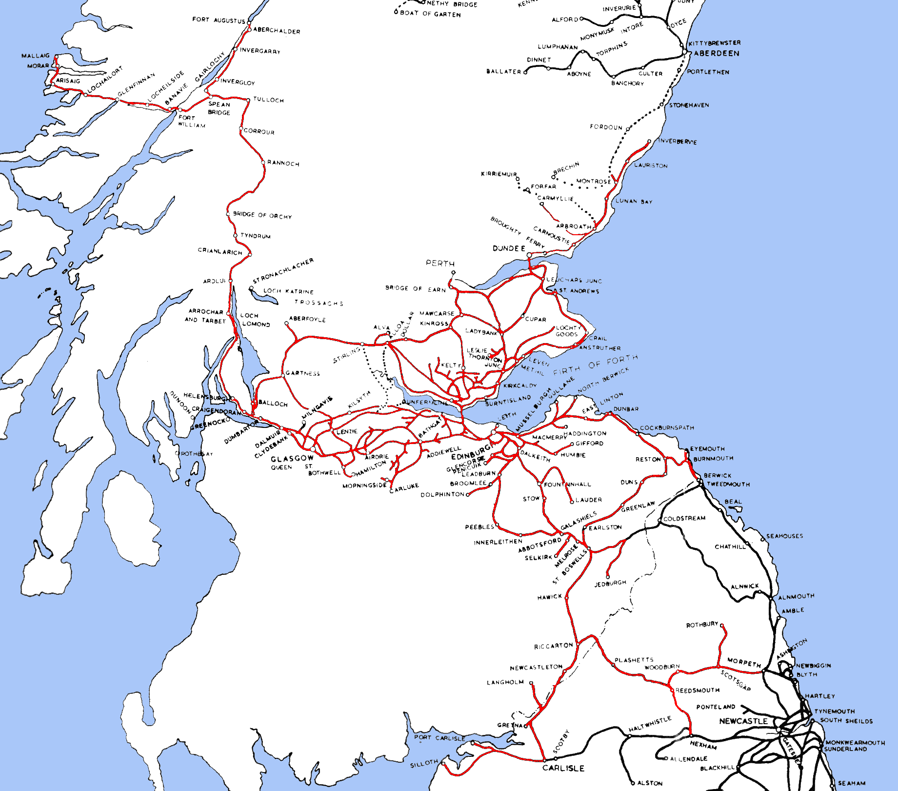 Rail Map Of England And Scotland - United States Map