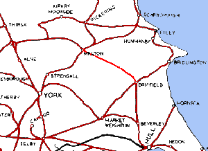 Map of the Malton and Driffield Junction Railway