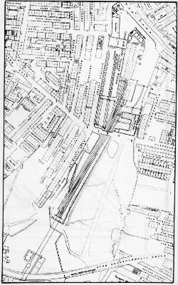 1838 map of the Leeds terminus tunnel entrance