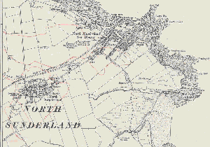 Map of N. Sunderland and Seahouses, CROWN COPYRIGHT