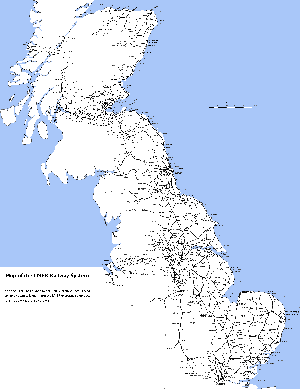 Map of the LNER Railway Network