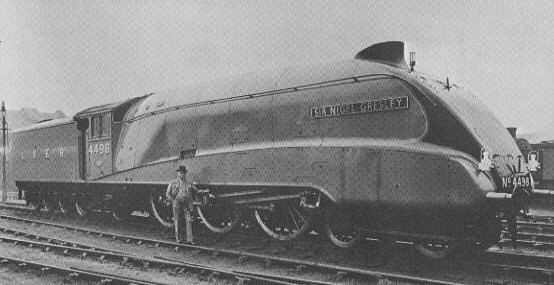 Sir Nigel Gresley infront of A4 Pacific No. 4498, 'Sir Nigel Gresley'