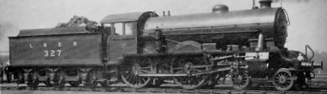 Class D49/3 No. 327 'Nottinghamshire' with oscillating cam operated Lentz poppet valvew; York in about 1928