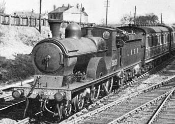 Class D6 No. 5853 leaving Glazebrook in 1939