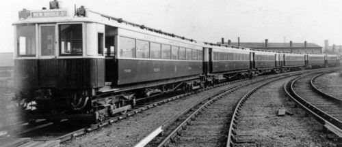 Original NER 1904 stock in original condition at Heaton in April 1904; Bill Donald Collection.