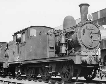 S.D. Holden F6 2-4-2T BR No. 67228 at Stratford in 1956 (PH.Groom)