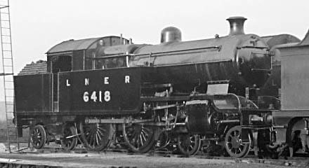 LNER Class H2 4-4-4T No. 6418 at Neasden in 1938, (M.Morant)