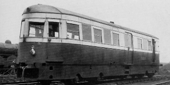 Armstrong Whitworth rail bus in blue and cream livery