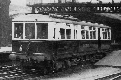 Armstrong Whitworth railcar Tyneside Venturer on trial service at Newcastle in 1932