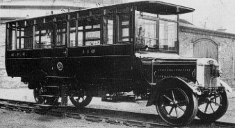 NER Petrol Rail Motor Bus No. 110 at York in 1922