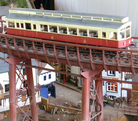 7mm scale model of a Petrol Electric Autocar built by Robin Taylor at Keighley MRC (S.Gott)