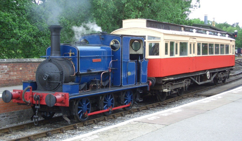 NER Petrol-Electric Autocar running as a trailer at Pickering's 150th Anniversary of the NER event (S.Middleton)