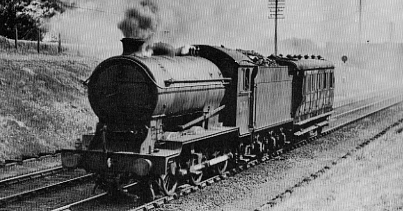 J39/2 No. 1974 pulling an engineer's brake near Peascliffe, in 1946