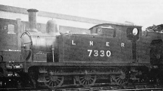 J67/2 No. 7330 shunter converted from passenger locomotive (Stratford in 1931)