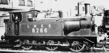 J71 No. 8286 in LNER green livery, at York in 1947