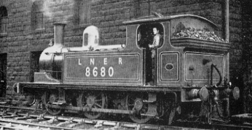 J72 No. 8680 (ex-1720) in LNER green livery at Newcastle in 1947