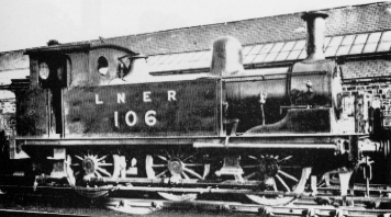 NER '44' Class, No. 106 at Shildon. Note shunting pole.