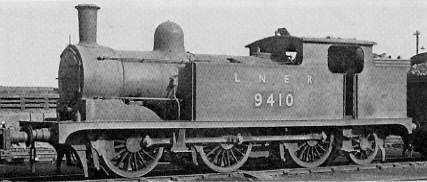 Class N9 No. 9410 at Darlington shed in 1947