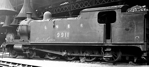 Worsdell T1 4-8-0T No. 991 at Newport in August 1950 (M.Morant)