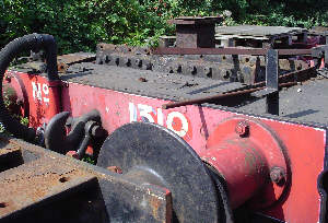 Bufferbeam and frames of the disassembled Y7 No. 1310 at the Middleton Railway