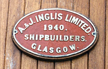 Lincoln Castle builder's plate in 1974 (c. K.Halton)