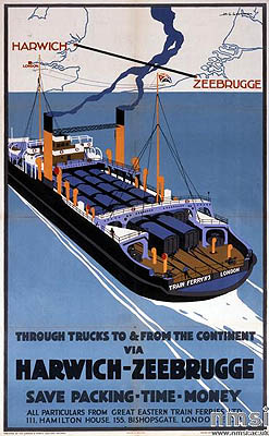 Poster for the Harwich Train Ferries (c. G.Robinson)